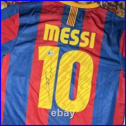 Beckett Witnessed FCB HOME SHIRT LEO MESSI 10 Original