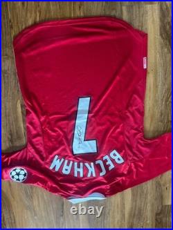 Beckham Signed Manchester United Home Shirt With COA Included