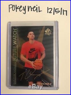 Ben Simmons 2016-17 UD Sp Authentic Future Watch Gold Auto Rc Sixers signed uda
