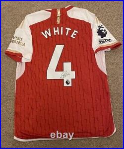 Ben White Signed Arsenal 23/24 Home Shirt-photo Proof