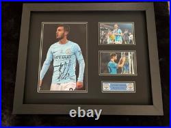 Bernardo Silva Signed And Framed A2 Montage Man City With COA