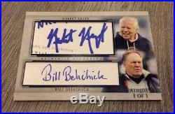 Bill Belichick Robert Kraft New England Patriots Signed Custom Auto Card #1/1