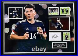 Billy Gilmour Signed And Framed Scotland Football Display With Coa