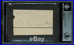 Bob Marley Love Authentic Signed 1.75x2.75 Cut Signature BAS Slabbed