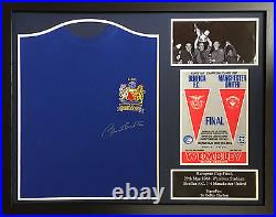 Bobby Charlton Framed Signed Manchester United 1968 Football Shirt + Proof & Coa