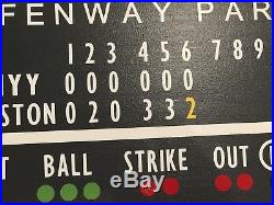 Boston Red Sox Fenway Park Green Monster Scoreboard Sign Collectible 24 X 12