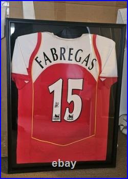 Box Frame Hung Cesc Fabregas Signed Arsenal Shirt 2004-2005