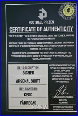 Box Frame Hung Cesc Fabregas Signed Arsenal Shirt 2004-2005