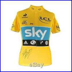 Bradley Wiggins Signed Tour De France 2012 Yellow Jersey Cycling Memorabilia