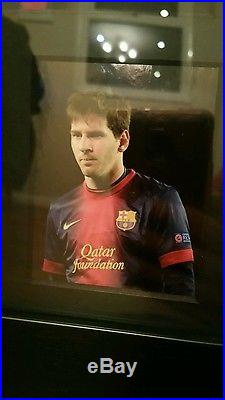 Brand new Framed Lionel Messi Hand Signed Barcelona Shirt Autograph
