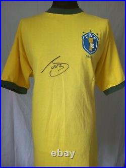 Brazil Retro World Cup Shirt Signed Socrates
