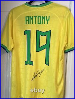 Brazil Shirt Signed By Anthony With COA