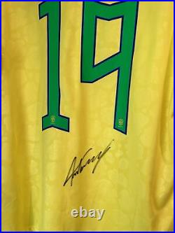 Brazil Shirt Signed By Anthony With COA