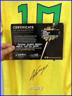 Brazil Shirt Signed By Anthony With COA