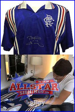 Brian Laudrup Framed Signed Glasgow Rangers 1998 Football Shirt With Proof & Coa