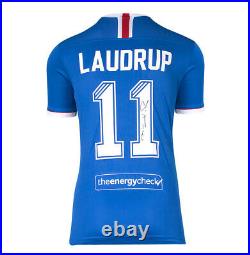 Brian Laudrup Signed Rangers Shirt 2020-2021, Champions 55, Number 11