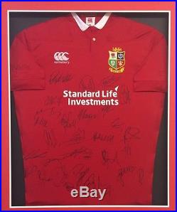 British & Irish Lions Rugby Jersey Signed & FRAMED By 2017 Squad Proof AFTAL COA
