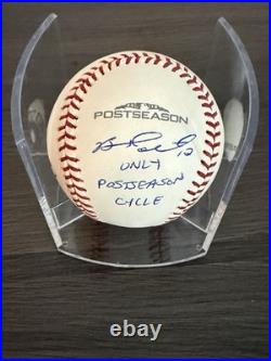 Brock Holt Signed 2018 Postseason Baseball Rawlings Boston Red Sox JSA Witness