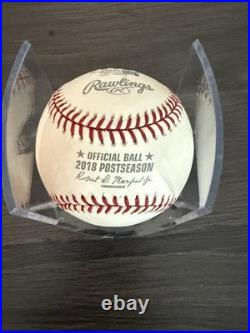 Brock Holt Signed 2018 Postseason Baseball Rawlings Boston Red Sox JSA Witness
