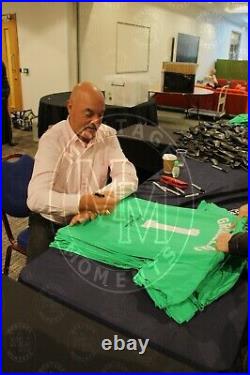 Bruce Grobbelaar Hand Signed Green Player T-Shirt In A Picture Mount Display