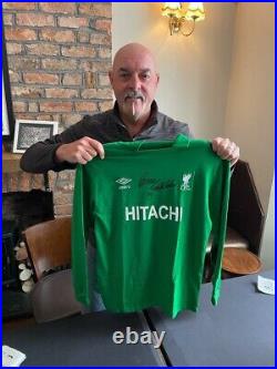 Bruce Grobbelaar Signed Liverpool 1980s Goalkeeper Shirt PRIVATE SIGNING