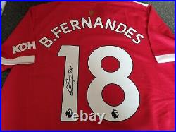 Bruno Fernandes SIGNED Man Utd 21/22 Home Shirt BNWT