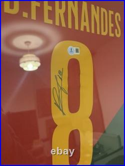 Bruno Fernandes Signed & Framed Portugal Football Shirt COA Beckett QR