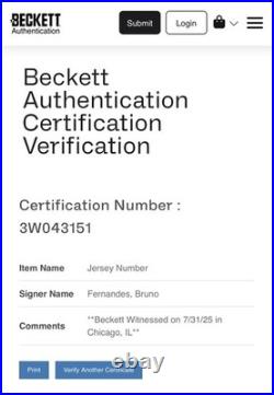 Bruno Fernandes Signed & Framed Portugal Football Shirt COA Beckett QR