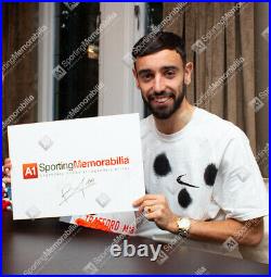 Bruno Fernandes Signed Manchester United Shirt 2021-2022 Autograph Jersey