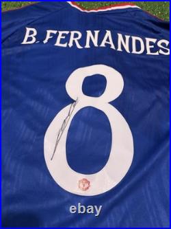 Bruno Fernandes Signed Manchester United Shirt With Photo Proof