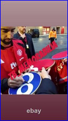Bruno Fernandes Signed Manchester United Shirt With Photo Proof