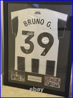 Bruno Guimaraes Newcastle United Framed Football Shirt & Signature No COA