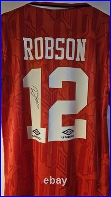 Bryan Robson Hand Signed Manchester United Shirt