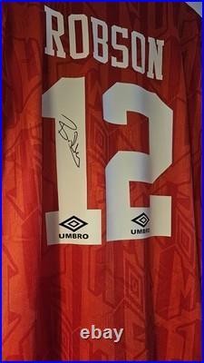 Bryan Robson Hand Signed Manchester United Shirt