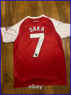 Bukayo Saka Signed Arsenal Home Shirt With COA Included
