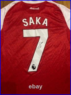 Bukayo Saka Signed Arsenal Home Shirt With COA Included