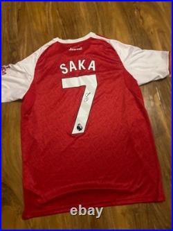 Bukayo Saka Signed Arsenal Home Shirt With COA Included