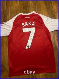 Bukayo Saka Signed Arsenal Home Shirt With COA Included