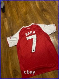 Bukayo Saka Signed Arsenal Home Shirt With COA Included
