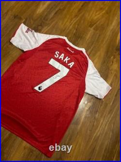 Bukayo Saka Signed Arsenal Home Shirt With COA Included