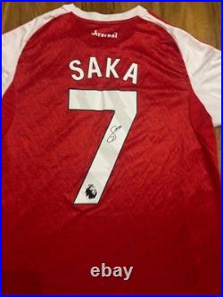 Bukayo Saka Signed Arsenal Home Shirt With COA Included