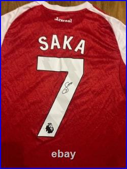 Bukayo Saka Signed Arsenal Home Shirt With COA Included