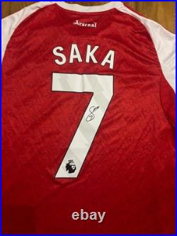 Bukayo Saka Signed Arsenal Home Shirt With COA Included