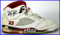 Bulls Michael Jordan Signed 1990 Game Used Nike Air Jordan V Shoes BAS