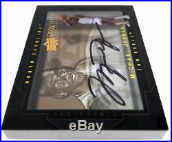 Bulls Michael Jordan Signed 2011-12 UD Exquisite Shadowbox Card BAS #A69106