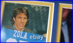 CHELSEA Gianfranco Zola Framed SIGNED Autograph Photo Memorabilia Display COA