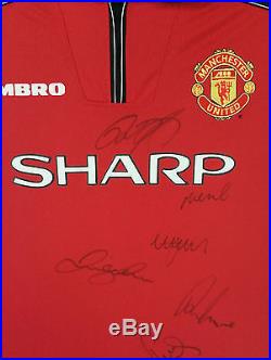 CLASS OF 92 Manchester United Signed Shirt Autograph Display BECKHAM SIGNED
