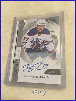 CONNOR McDAVID AUTO ROOKIE 2015-16 UD PREMIER HARD SIGNED! 40/49 OILERS HOT
