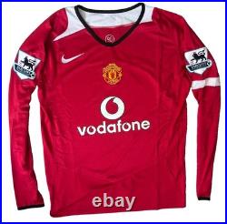 CRISTIANO RONALDO Hand Signed Retro PL Man Utd GOAT Long Sleeve Jersey BECKETT