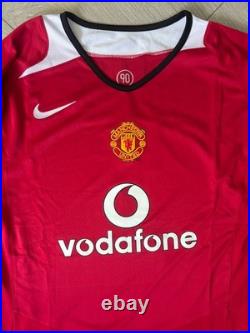CRISTIANO RONALDO Hand Signed Retro PL Man Utd GOAT Long Sleeve Jersey BECKETT